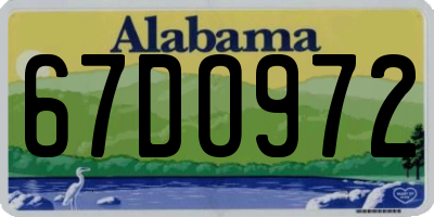 AL license plate 67DO972