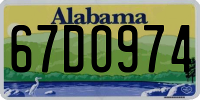 AL license plate 67DO974