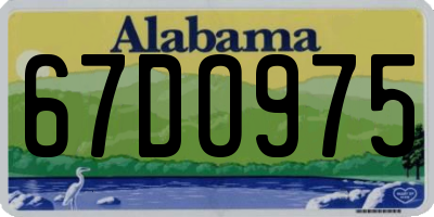 AL license plate 67DO975