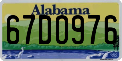 AL license plate 67DO976