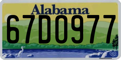 AL license plate 67DO977