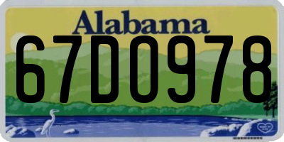 AL license plate 67DO978