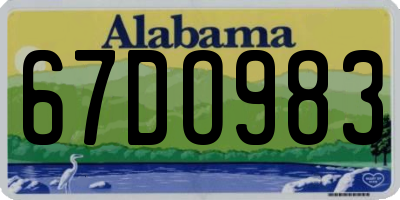 AL license plate 67DO983