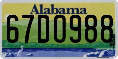 AL license plate 67DO988