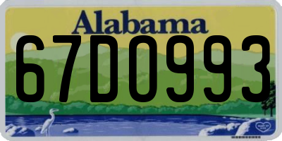 AL license plate 67DO993