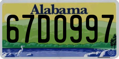 AL license plate 67DO997