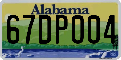 AL license plate 67DP004