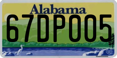 AL license plate 67DP005