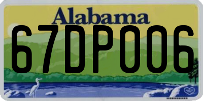 AL license plate 67DP006