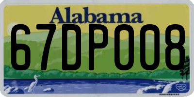 AL license plate 67DP008