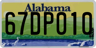 AL license plate 67DP010
