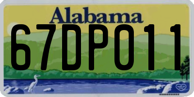 AL license plate 67DP011