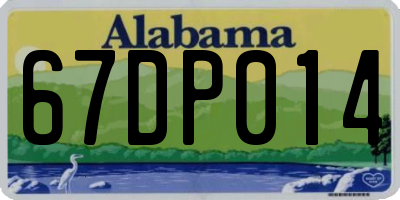 AL license plate 67DP014