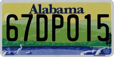 AL license plate 67DP015