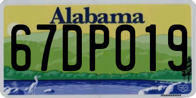 AL license plate 67DP019