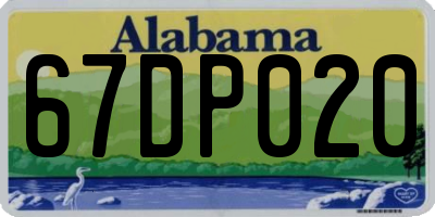 AL license plate 67DP020