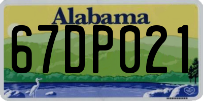 AL license plate 67DP021
