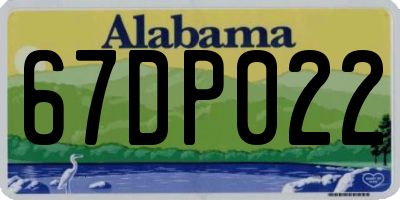 AL license plate 67DP022