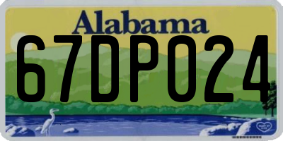 AL license plate 67DP024