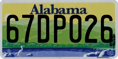 AL license plate 67DP026