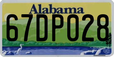 AL license plate 67DP028