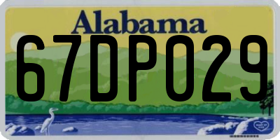 AL license plate 67DP029