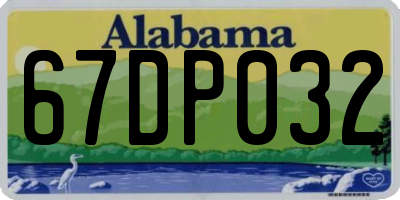 AL license plate 67DP032