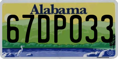 AL license plate 67DP033