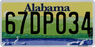 AL license plate 67DP034
