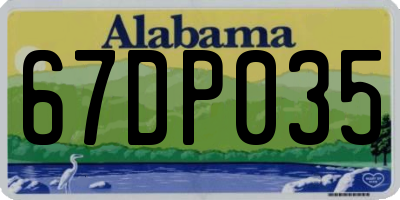 AL license plate 67DP035