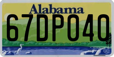 AL license plate 67DP040
