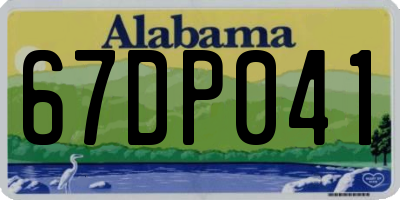 AL license plate 67DP041