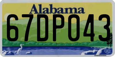 AL license plate 67DP043