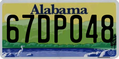 AL license plate 67DP048