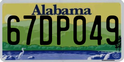 AL license plate 67DP049