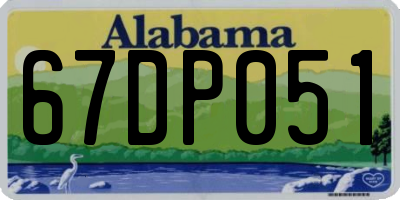 AL license plate 67DP051
