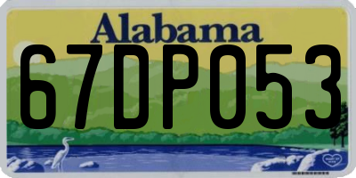AL license plate 67DP053