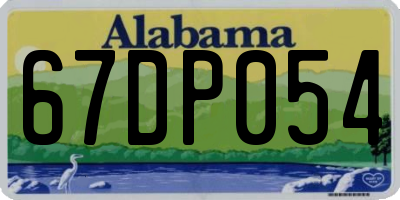 AL license plate 67DP054