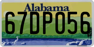 AL license plate 67DP056