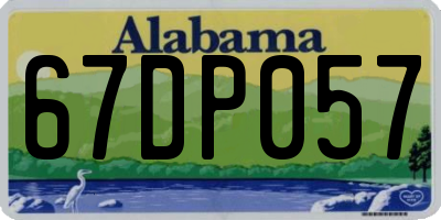 AL license plate 67DP057