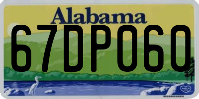 AL license plate 67DP060