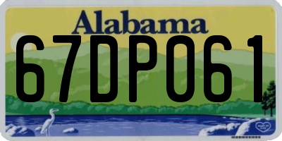 AL license plate 67DP061