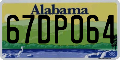 AL license plate 67DP064