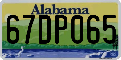 AL license plate 67DP065
