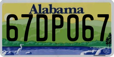 AL license plate 67DP067