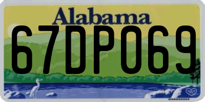 AL license plate 67DP069