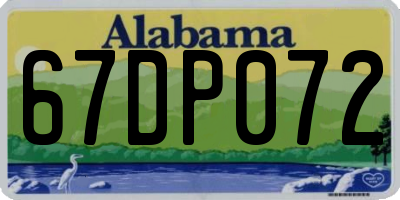AL license plate 67DP072