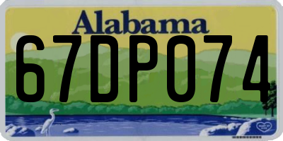 AL license plate 67DP074