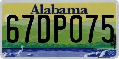 AL license plate 67DP075