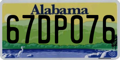 AL license plate 67DP076